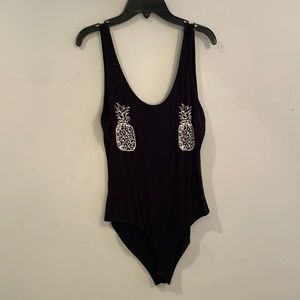 Black Pineapple Bodysuit